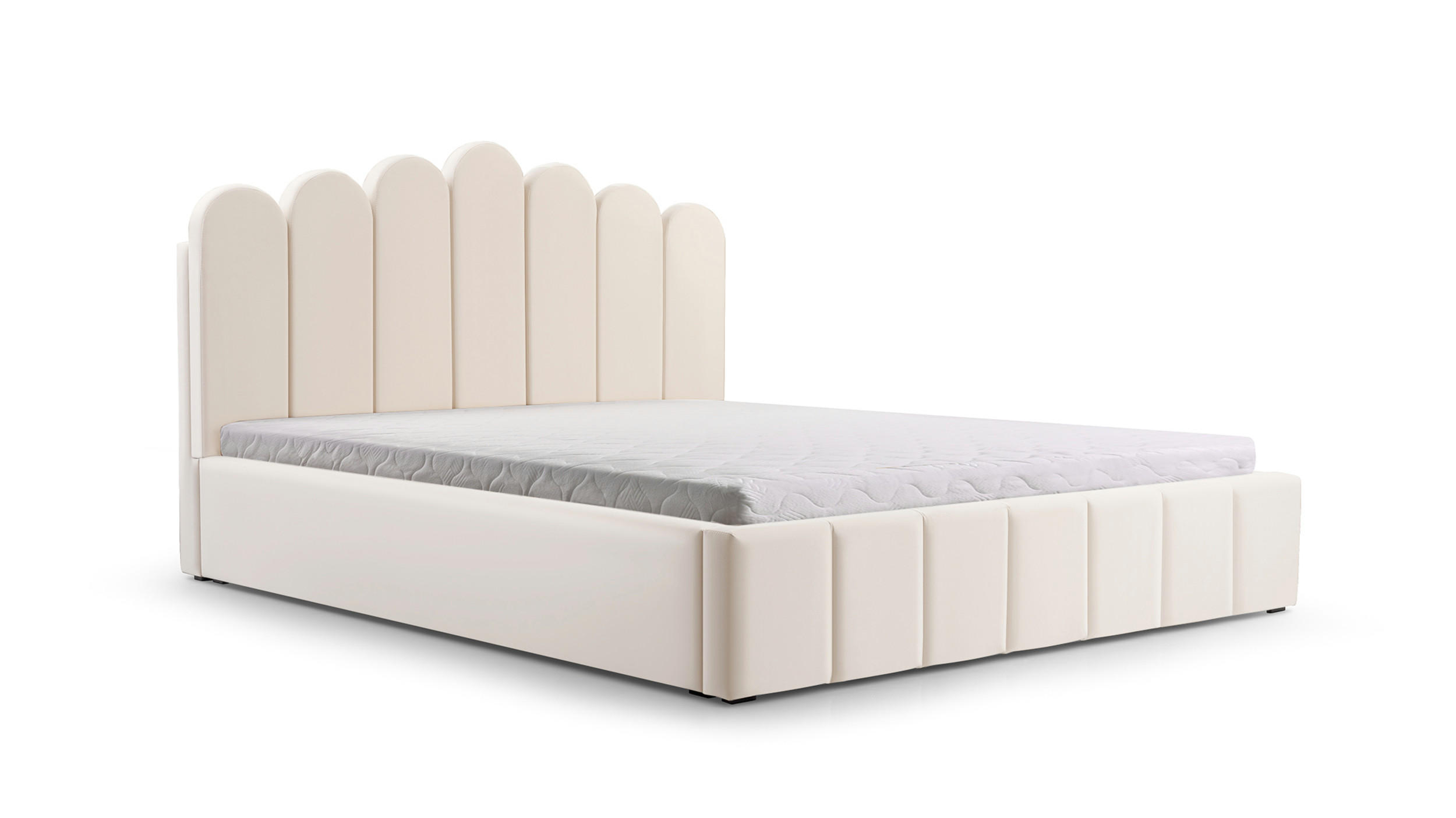 POLSTERBETT Bett 03 - 180x200 - Creame - Beige, Holz/Textil (180/200cm) - Möblo