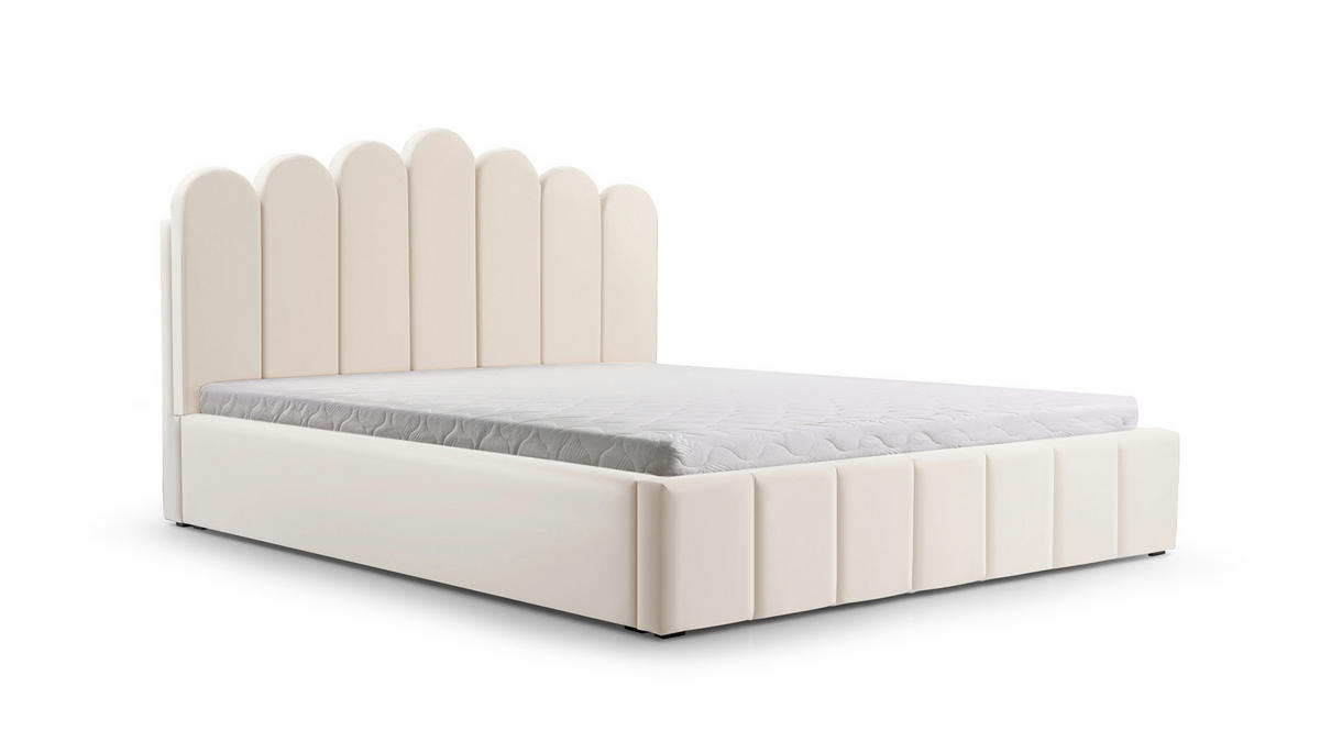 POLSTERBETT Bett 03 - 180x200 - Creame - Beige, Holz/Textil (180/200cm) - Möblo