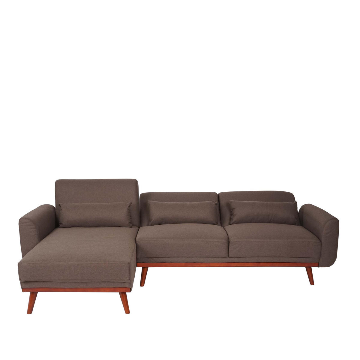 SOFA Braun - Braun, Textil (280/139cm) - MCW
