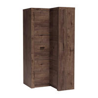 ECKKLEIDERSCHRANK Indianapolis I-14 Standardausführung 90 x 192 x 106 cm Esche dunkel - Dunkelbraun, Holzwerkstoff/Metall (90/192/106cm) - Koseto