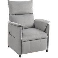 RELAXSESSEL 80/83/104 cm elektrisch mit Fußteil und Memory-Funktion - Grau, Textil (80/104/83cm) - BEAOK