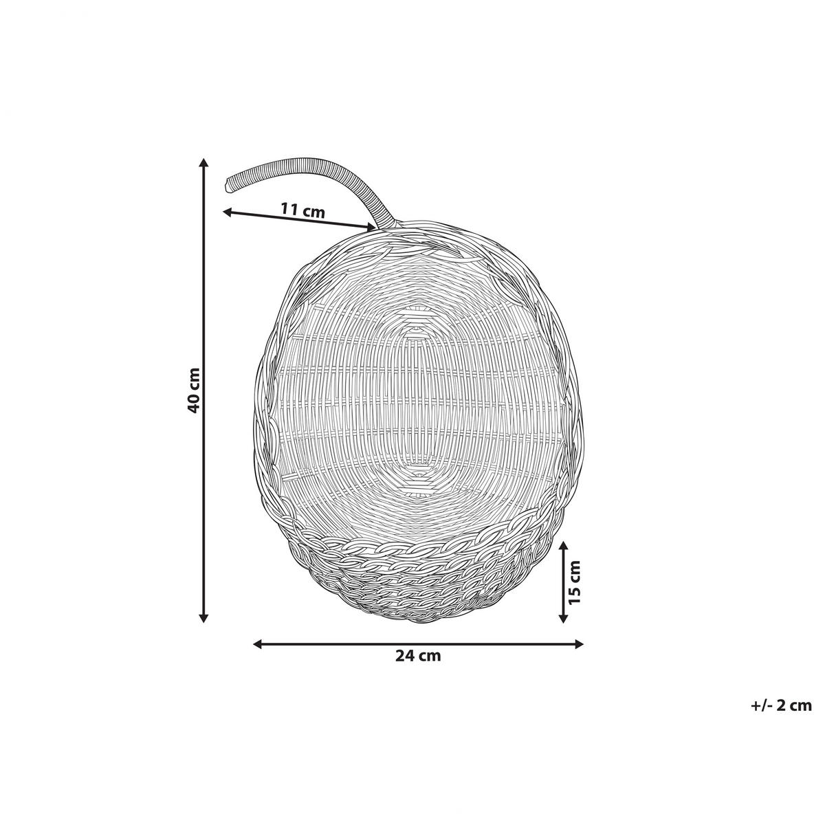 WANDDEKORATION Rattan natürlich Makonde - Naturfarben, Naturmaterialien (24/40/15cm) - Beliani