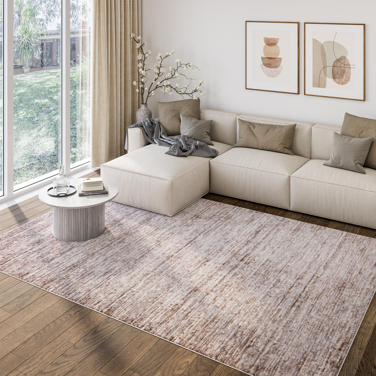 TEPPICH COMO Beige 140/200 cm - Beige, Kunststoff (140/200cm) - Tapiso