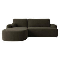 COLTAR Loridu Premium, Stanga - maro închis/negru, material plastic/material textil (250/174cm) - MIRJAN24