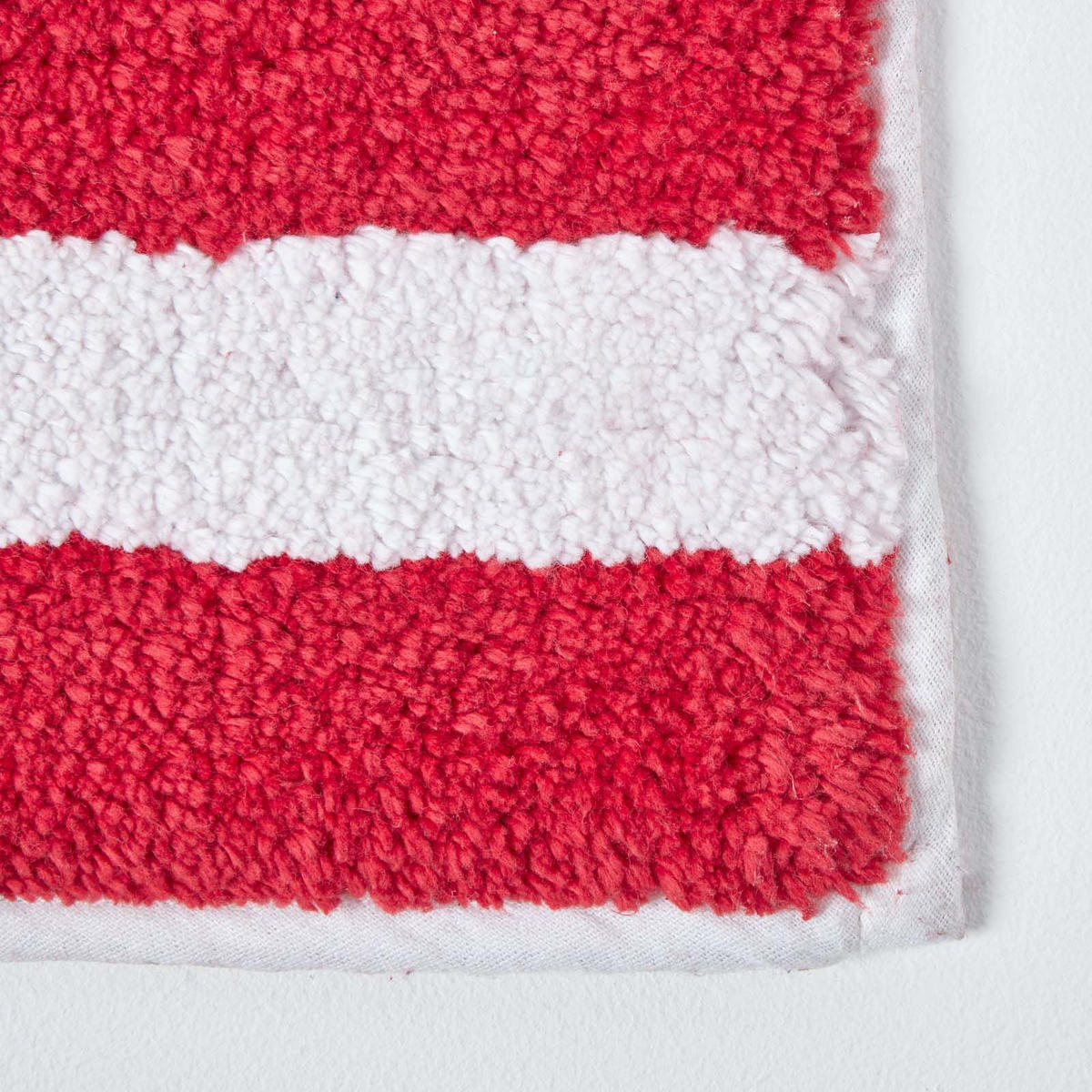 BADEMATTE Stars & Stripes 50/80 cm, Baumwolle - Rot, Textil (50/80cm) - Homescapes