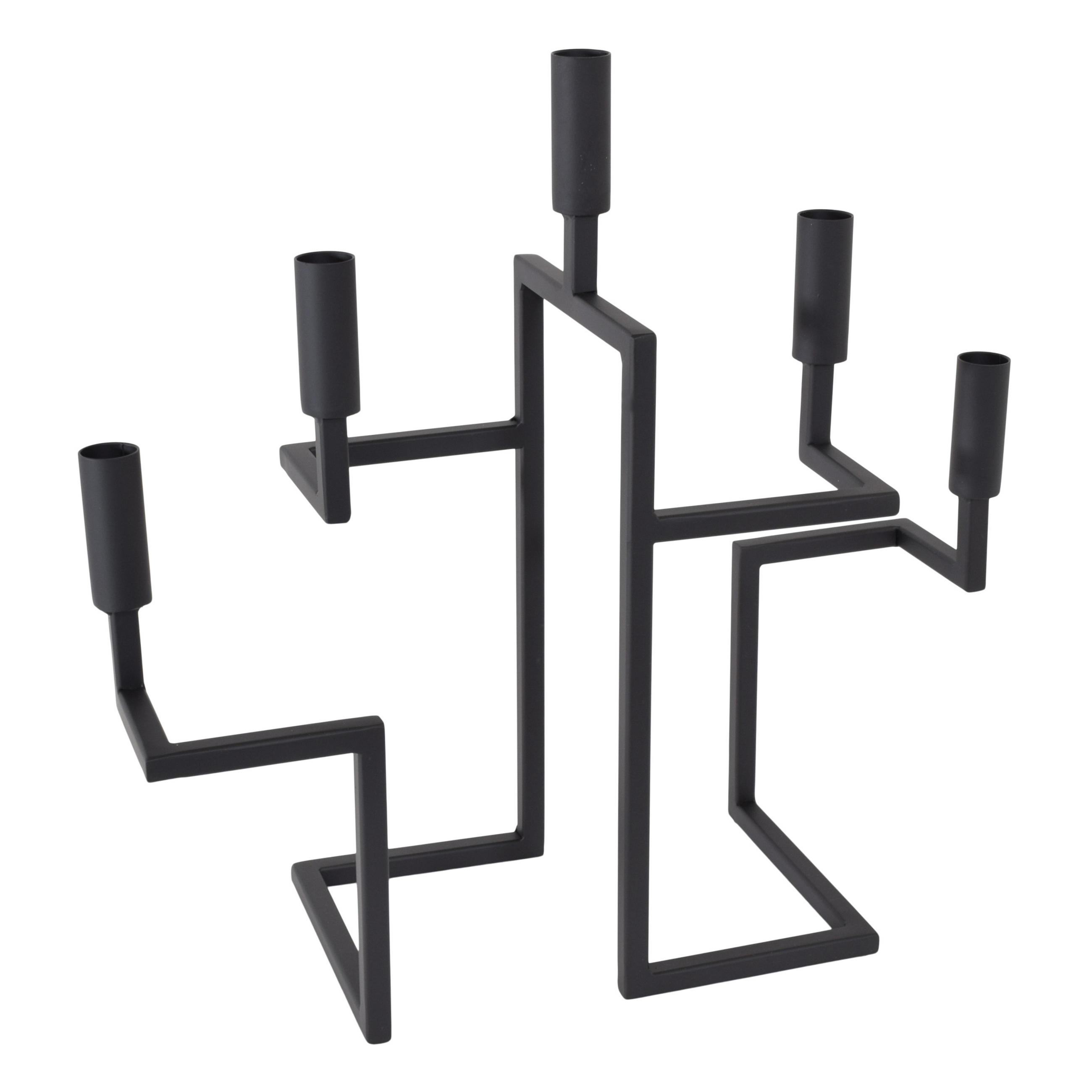KERZENHALTER Marijke - Schwarz, Metall (15/65/20cm) - LOFT42