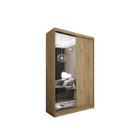 SCHWEBETÜRENSCHRANK Pamela 120 cm mit Spiegel, 2-türig, artisan - Eiche Artisan, Kunststoff (120/216/61cm) - Margaret Hadas24