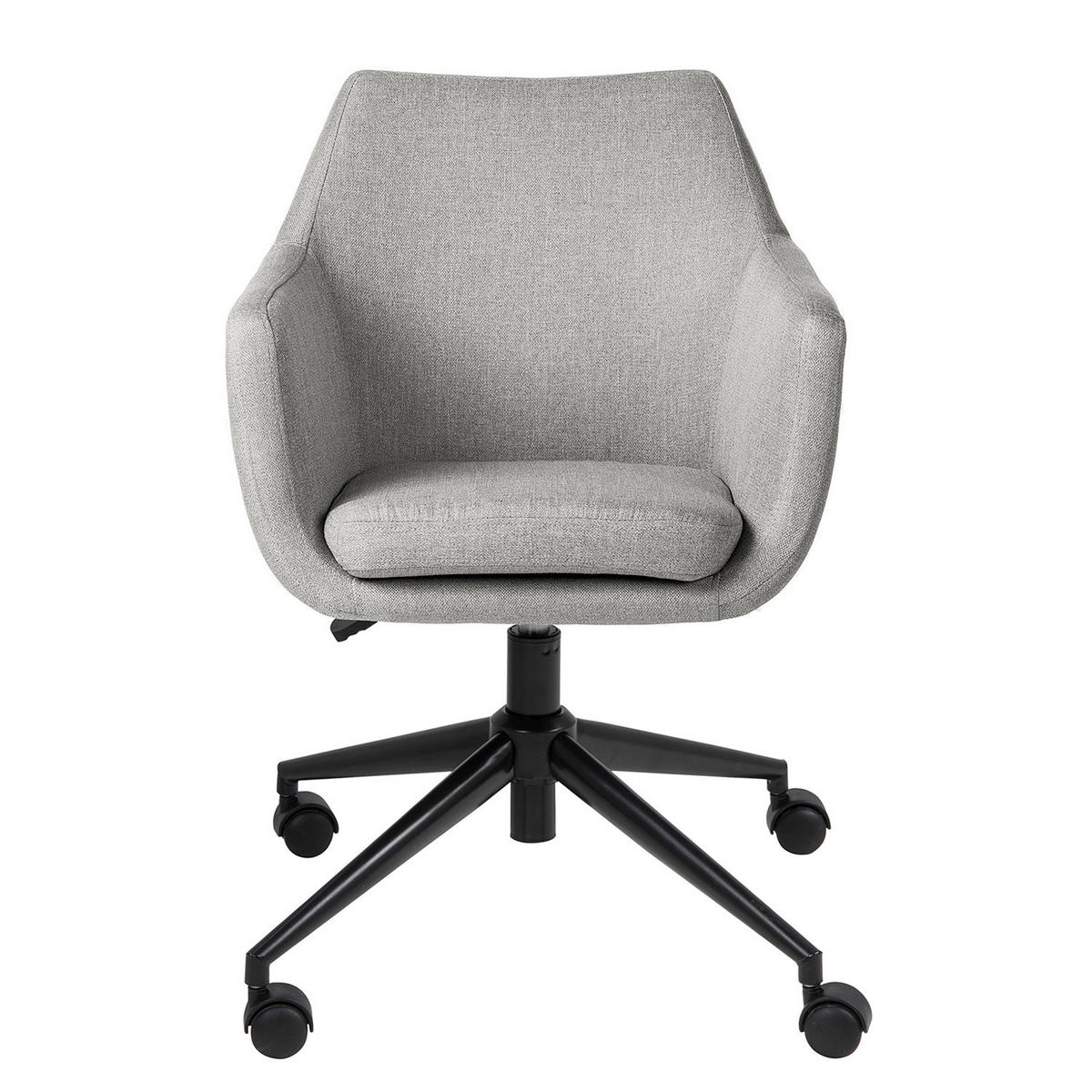 BÜRODREHSTUHL - Schwarz/Grau, Textil/Metall (58/91/58cm) - home24