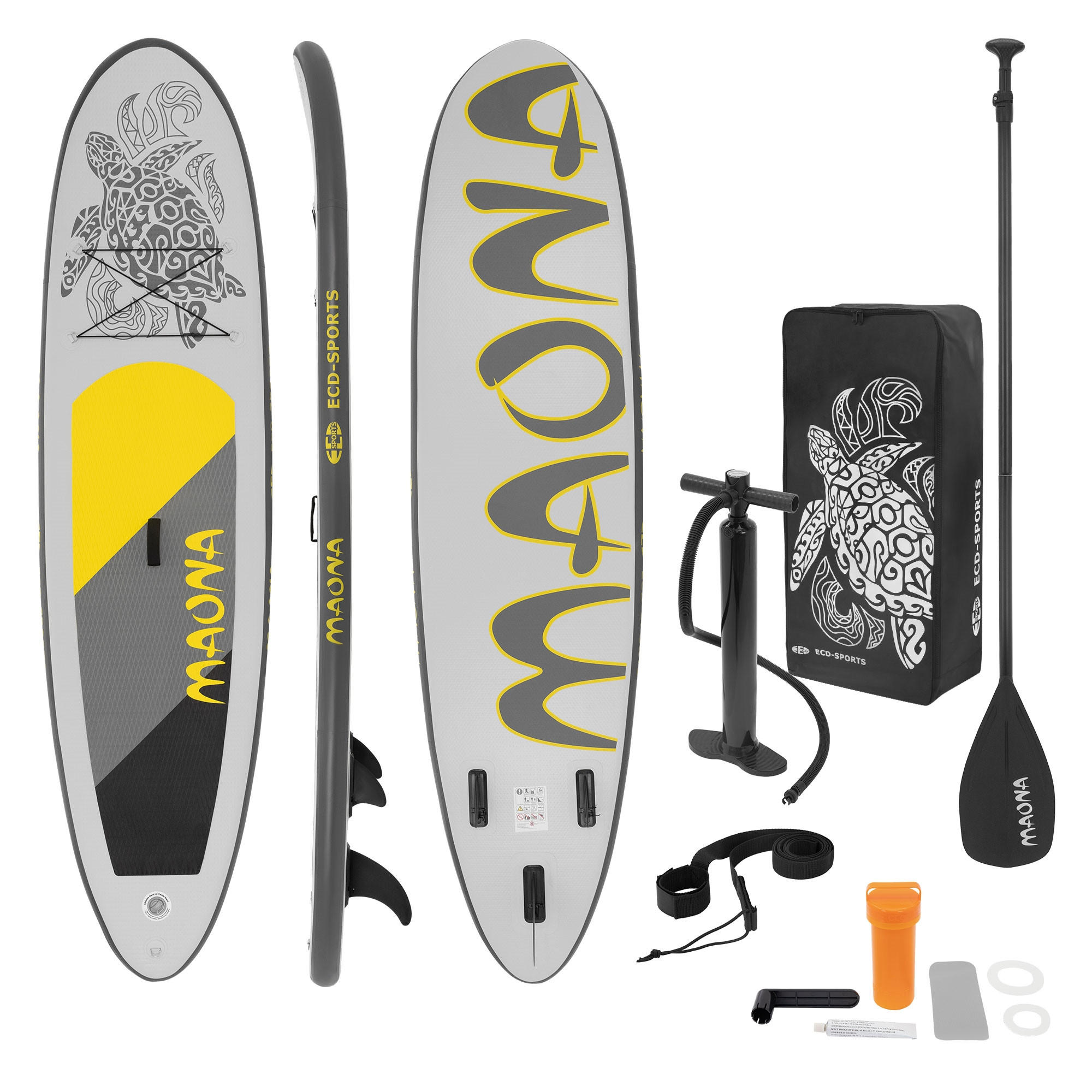 STAND UP PADDLE BOARD Maona Grau - Grau, Kunststoff (308/78/10cm) - ECD-Germany