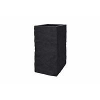 PFLANZKASTEN The Rock 28x57 cm, Steinoptik Anthrazit, Fiberstone - Anthrazit, Kunststoff (28/57/28cm) - dasmöbelwerk