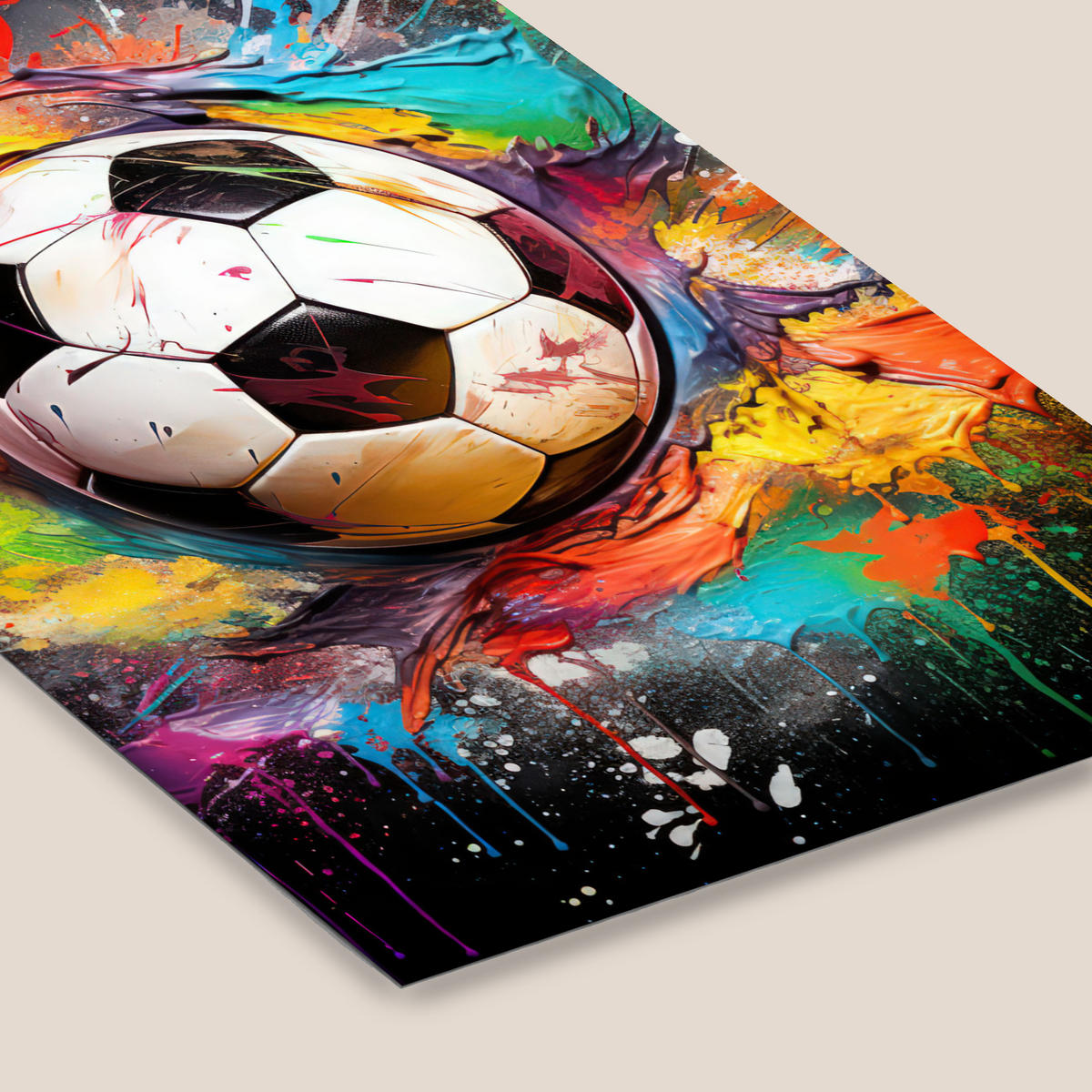 PLAKAT Z OKVIRJEM Nogomet 20x30 cm - bela, papir (20/30cm) - MuchoWow
