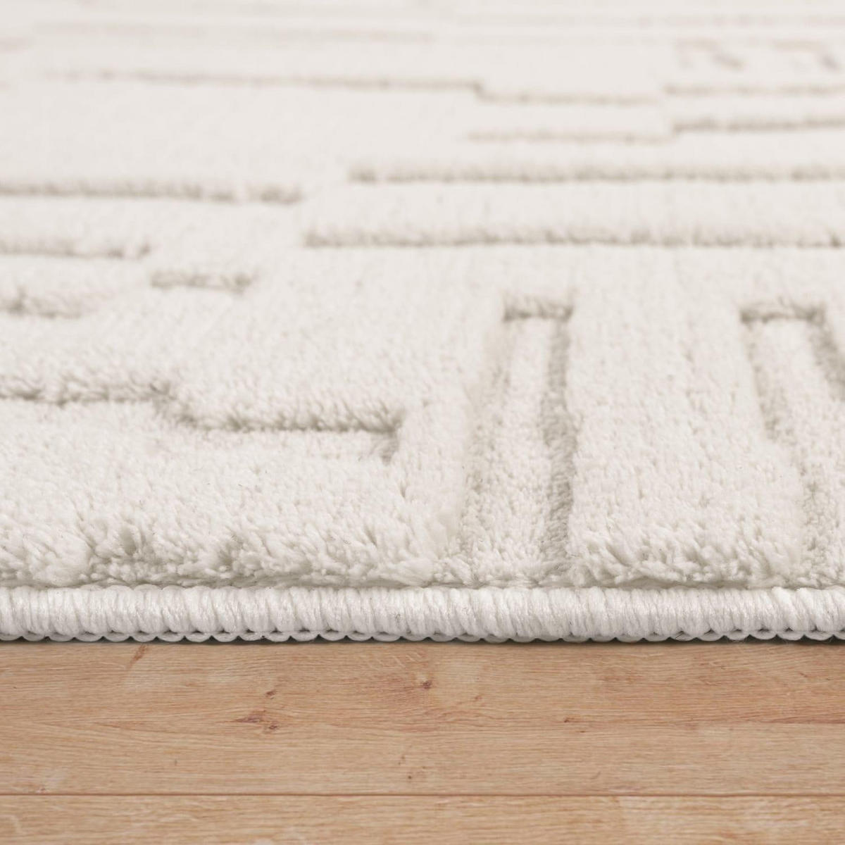 HOCHFLORTEPPICH 120/120 cm Tokio 476 - Creme, Kunststoff (120/120cm) - Paco Home