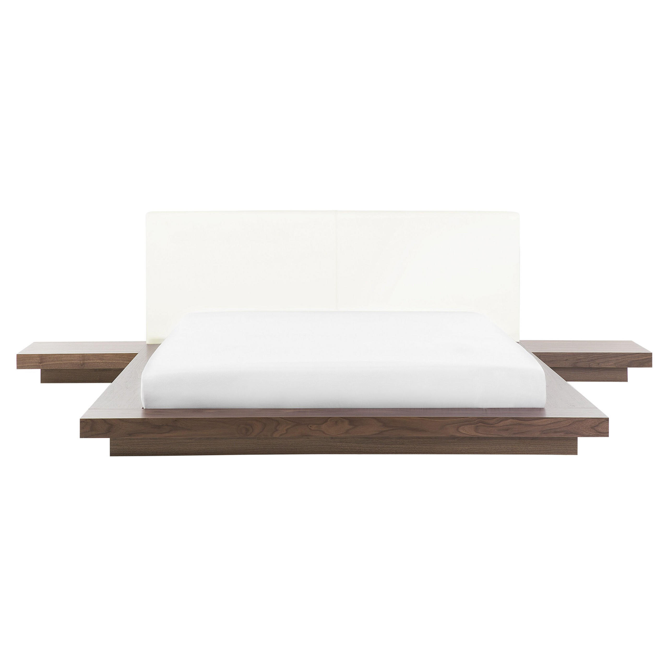 BETT mit Lattenrost 160x200 cm Heller Holzfarbton Zen - Braun, Holzwerkstoff (160/200cm) - Beliani