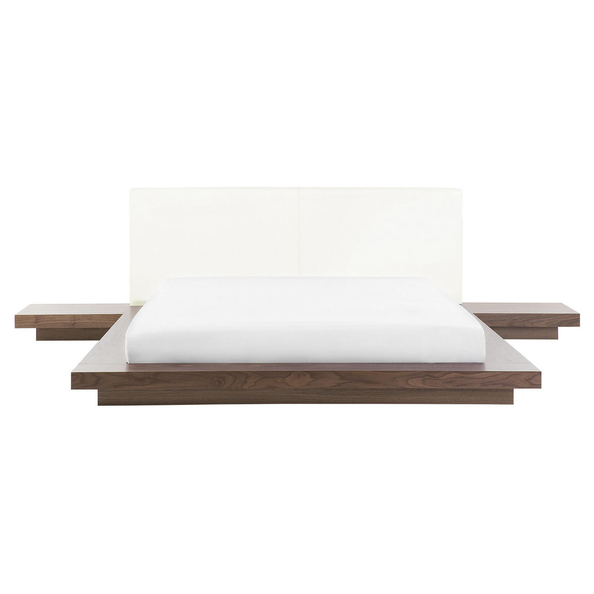 BETT mit Lattenrost 160x200 cm Heller Holzfarbton Zen - Braun, Holzwerkstoff (160/200cm) - Beliani