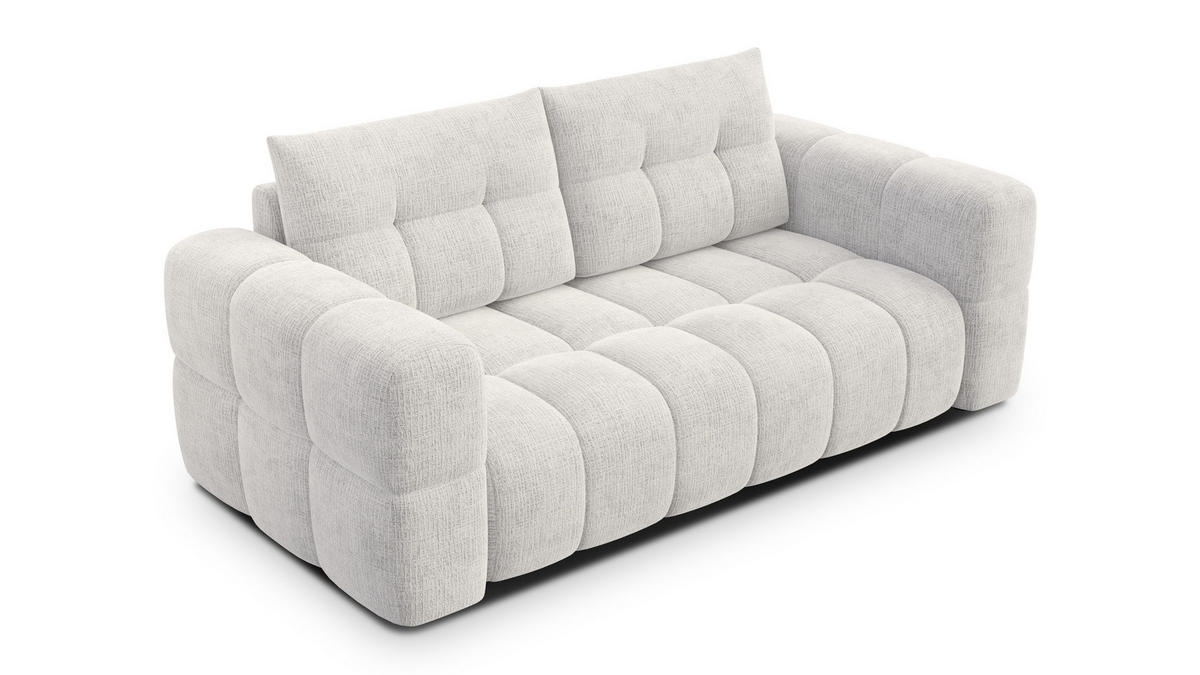 SOFA CLOUDI 2,5-Sitzer, creme - Creme/Schwarz, Holz/Textil (211/89/104cm) - Courtois Laville