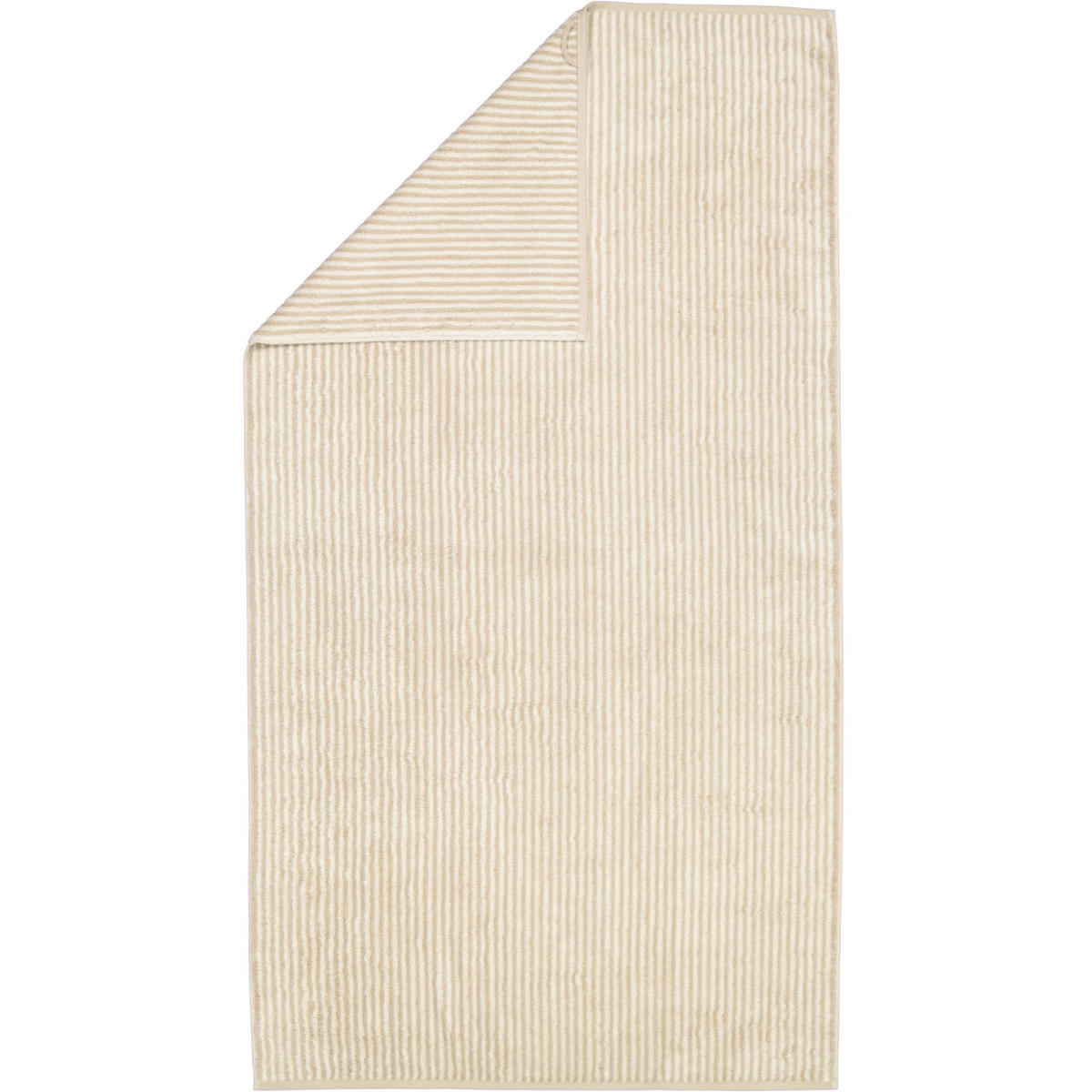DUSCHTUCH TWO-TONE STRIPES 480 SAND - 33 - Beige, Textil (80/150cm) - Cawoe
