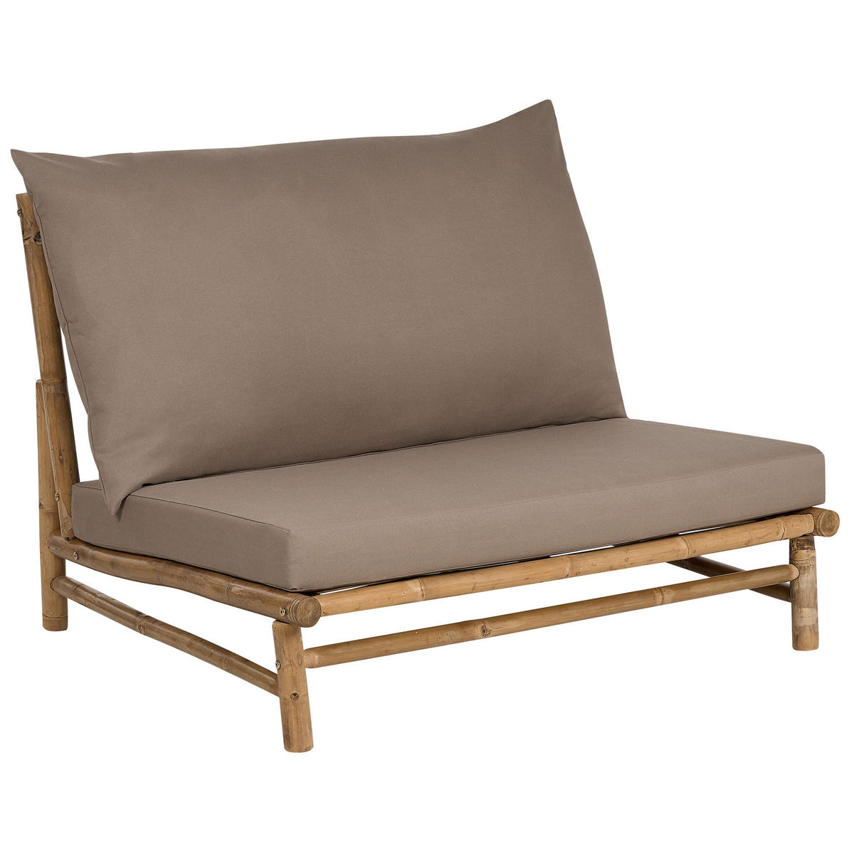 GARTENSESSEL 2er-Set Massivholz taupe Todi - Taupe/Hellbraun, Holz (102/74/85cm) - Beliani
