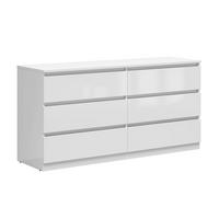 KOMMODE Edwin Weiß - Weiß, Holzwerkstoff (150/75/45cm) - Petits-meubles