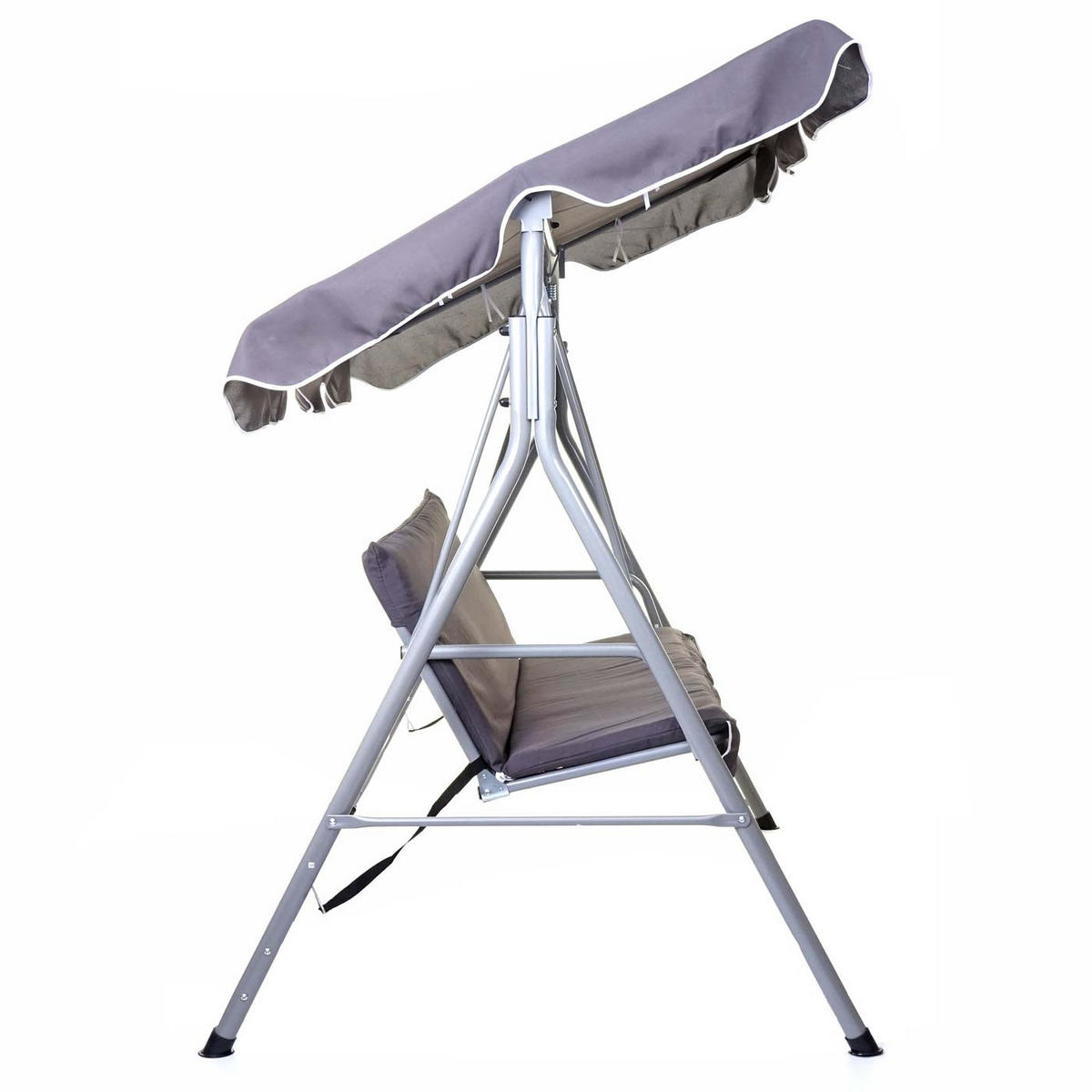 HOLLYWOODSCHAUKEL Grau - Grau, Metall (185/197/113cm) - MCW