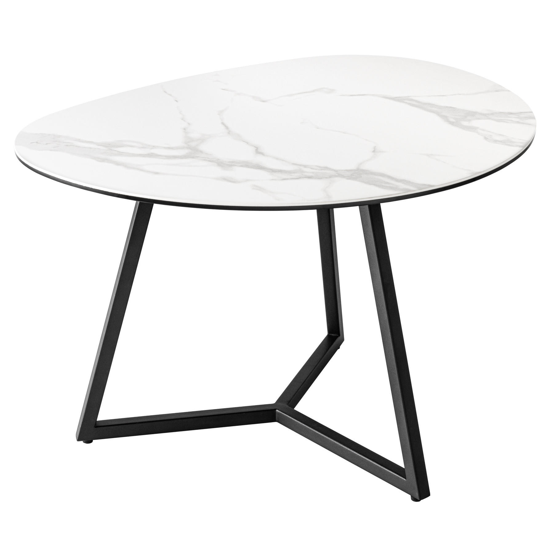 COUCHTISCH MARVELOUS Marmor rechteckig Weiß 70cm - Goldfarben/Weiß, Glas/Keramik (55/70/45cm) - riess-ambiente