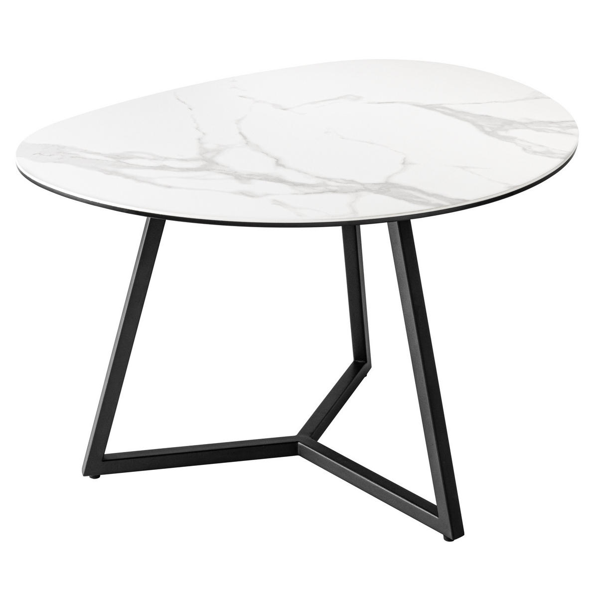 COUCHTISCH MARVELOUS Marmor rechteckig Weiß 70cm - Goldfarben/Weiß, Glas/Keramik (55/70/45cm) - riess-ambiente
