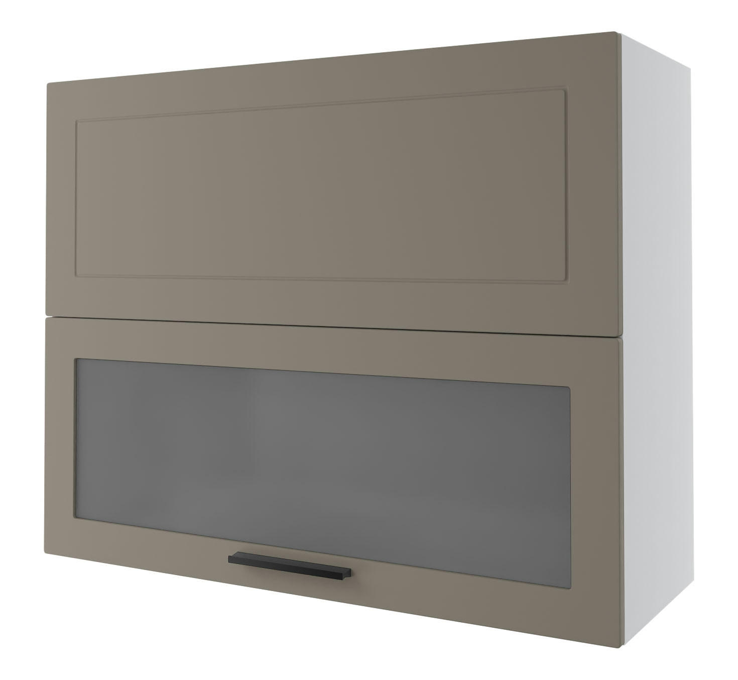 KÜCHENHÄNGESCHRANK Kvantum W8BS/90 Beige Matt / Weiß Matt 90 / 32,5 / 72cm - Beige/Weiß, Holz/Holzwerkstoff (90/72/32.5cm) - Feldmann-Wohnen