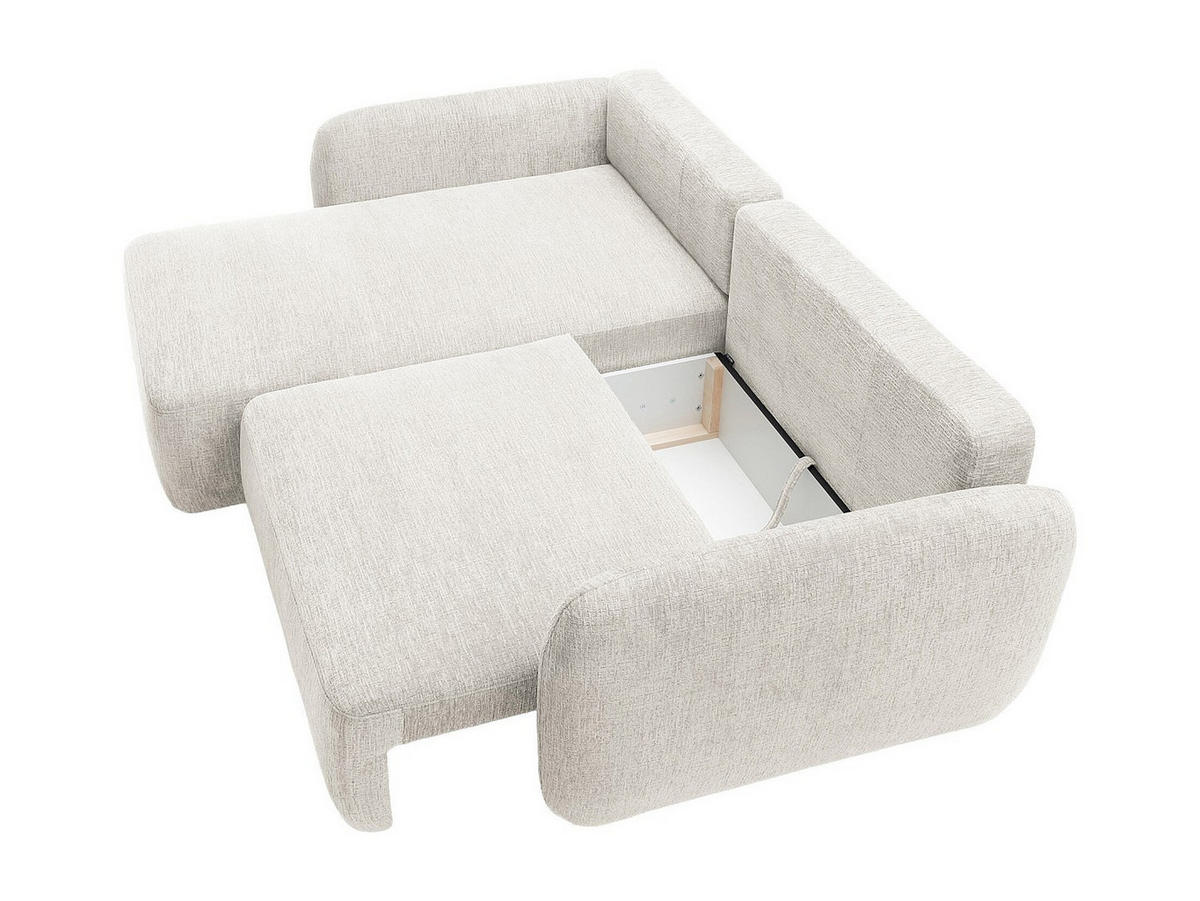 SCHLAFSOFA - 4 Personen - stoff - gebrochenes weiß Plufati - Weiß, Textil (230/83/165cm) - Vente-Unique