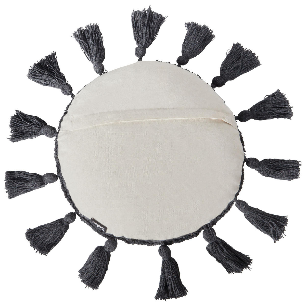 DEKOKISSEN 2er-Set Cremeweiß 40/40 cm Thistle - Weiß/Grau, Naturmaterialien (40/40cm) - Beliani