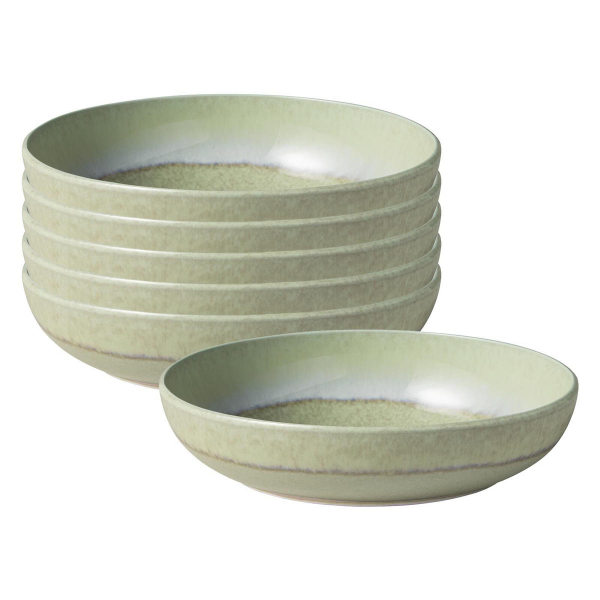 PASTASCHALEN Perlemor Alga grün ø 22,2 cm 6er Set - Grün, Keramik (22.2cm) - like.Villeroy & Boch