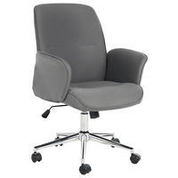 BÜROSTUHL Polyester Grau Ravishing - Grau, Kunststoff/Textil (67/93/53cm) - Beliani