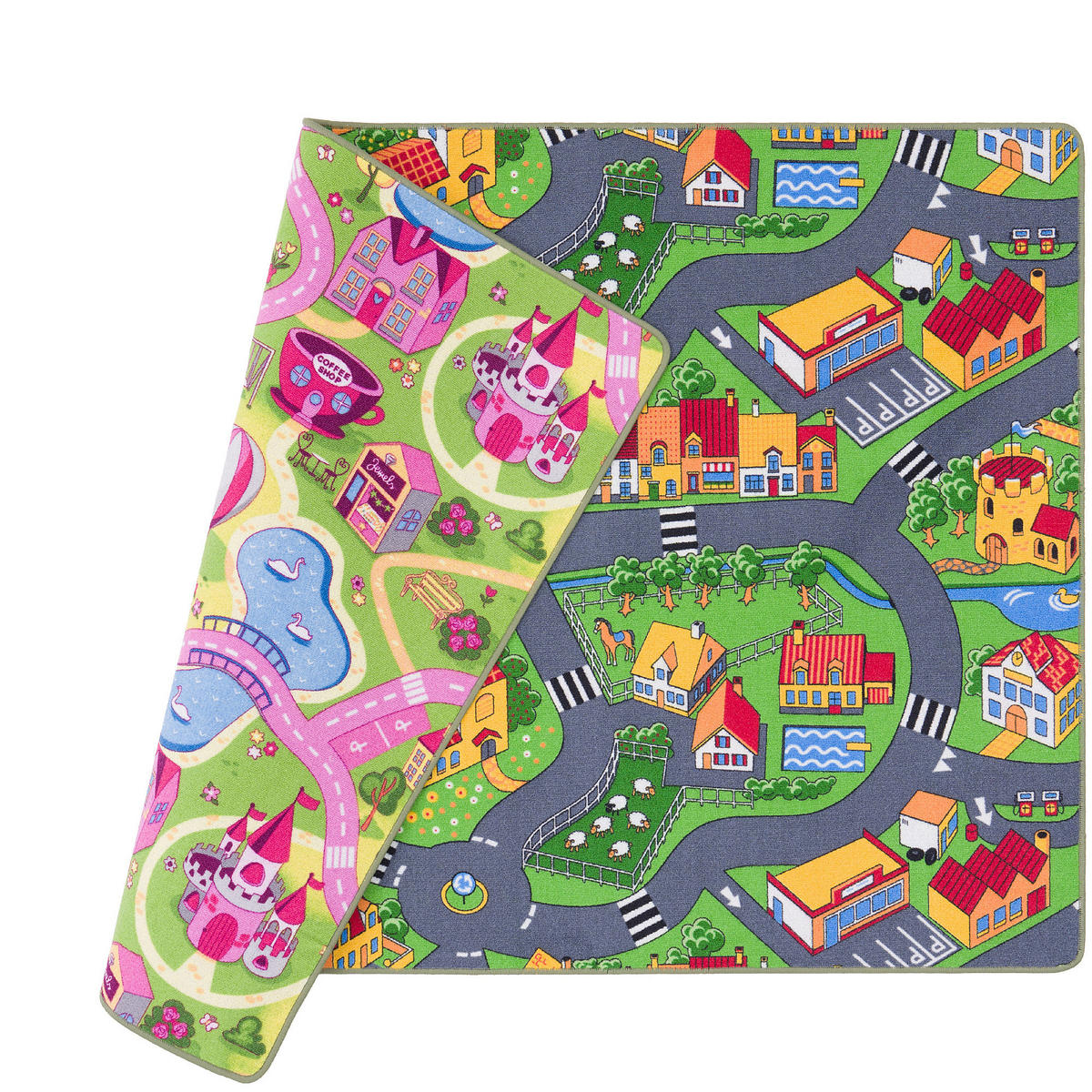 STRASSENTEPPICH BEIDSEITIG STRASSENLANDSCHAFTEN - Rosa, Textil (140/200cm) - Snapstyle