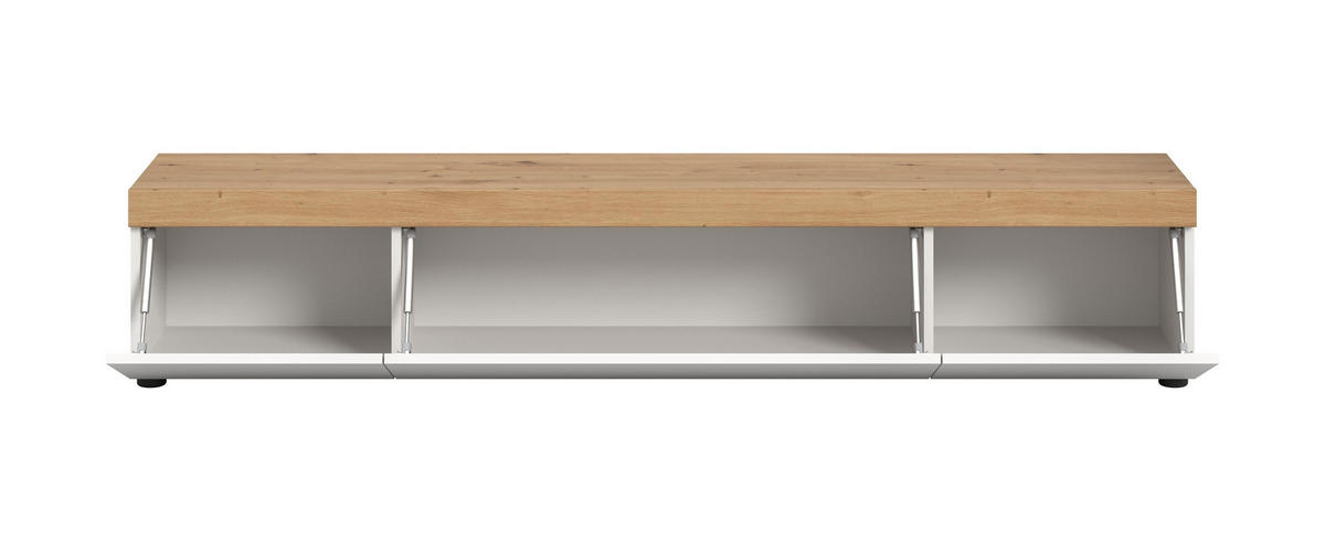 LOWBOARD groß RUDA (B/H/T: ca. 180/34/33 cm) in Weiß/weiß - Weiß, Holzwerkstoff (180/34/33cm)