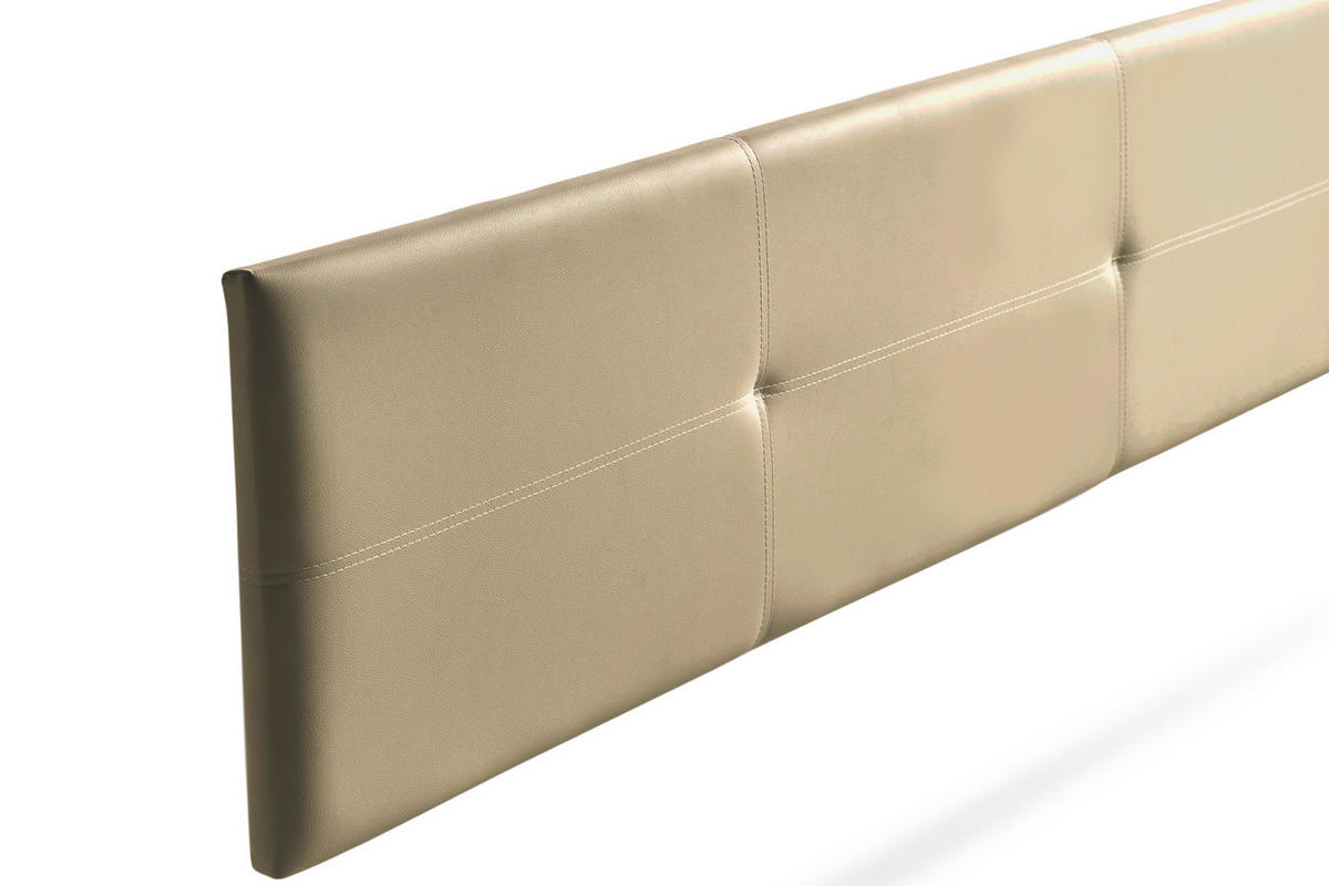 KOPFTEIL gepolstert ALMA Kunstleder 145x50x5 cm - Gold - Moonia - Goldfarben, Holz (145/5/50cm)