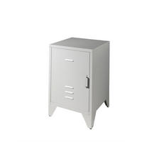 NACHTKOMMODE Kay 40x40x60 Industrial Design aus Metall Grau - Grau, Metall (40/60/40cm) - 58aufmkessel