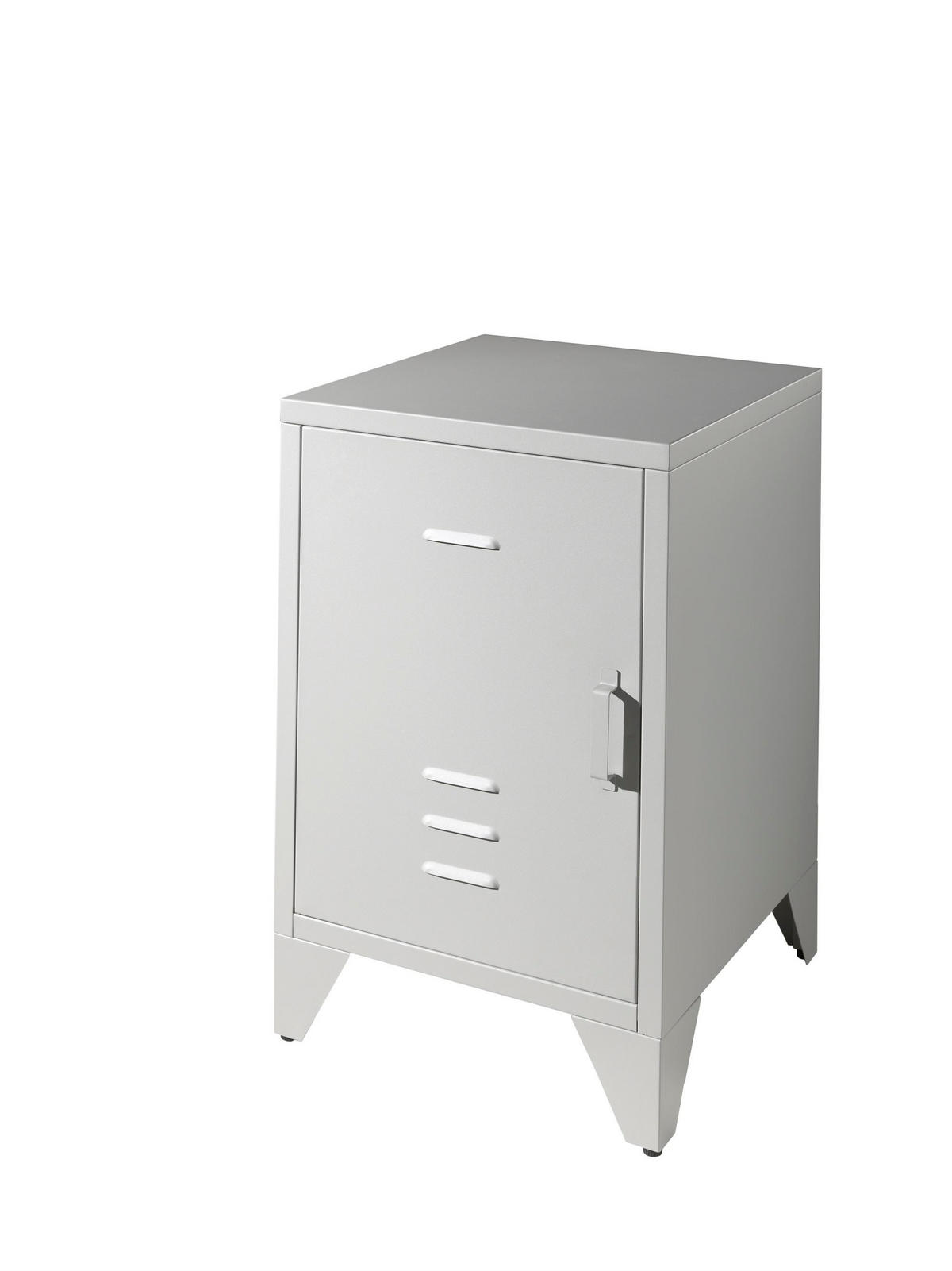 NACHTKOMMODE Kay 40x40x60 Industrial Design aus Metall Grau - Grau, Metall (40/60/40cm) - 58aufmkessel