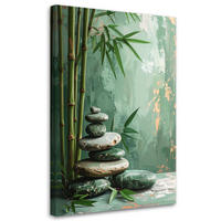 LEINWANDBILD Zen und Orientalisch 20x30cm - Grün, Textil (20/30cm) - Feeby