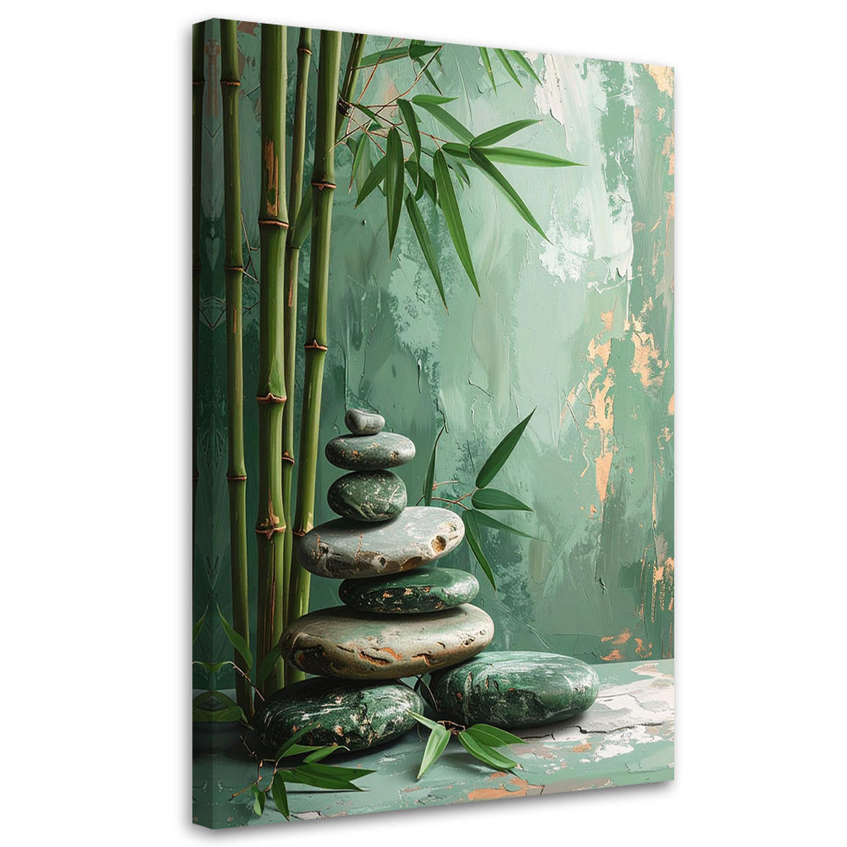 LEINWANDBILD Zen und Orientalisch 20x30cm - Grün, Textil (20/30cm) - Feeby