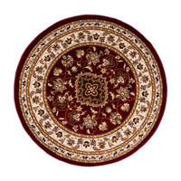 TEPPICH Traditionell-Floral-Design GLAZERT, Rot 133x133 cm - Rot, Textil (133/133cm) - KADIMA DESIGN