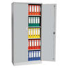 AKTENSCHRANK Beetle 4 Fachböden 195x92x42 cm Silber & Grau - Grau, Metall (92/195/42cm)