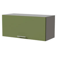 KLAPPHÄNGESCHRANK Brerra W4B/80 Grau / RAL 6025 farngrün Matt 80 / 32,5 / 36cm mit Blum Aventos Klappenbeschlag - Grau/Grün, Holz/Holzwerkstoff (80/36/32.5cm) - Feldmann-Wohnen