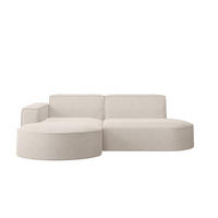 ECKSOFA MODENA L STUDIO Stoff Verita Ecru Links - Ecru, Holz (165/236cm) - Kaiser Möbel