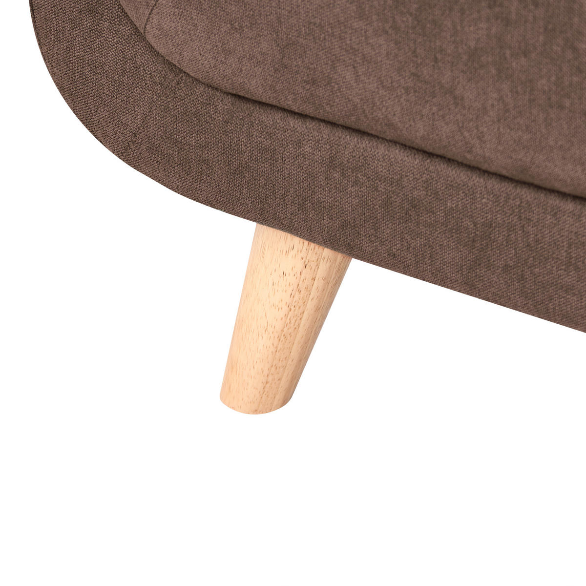 OTOMAN Látka Tmavě hnědý Habo - světle hnědá, textil (134/42/60cm) - Beliani