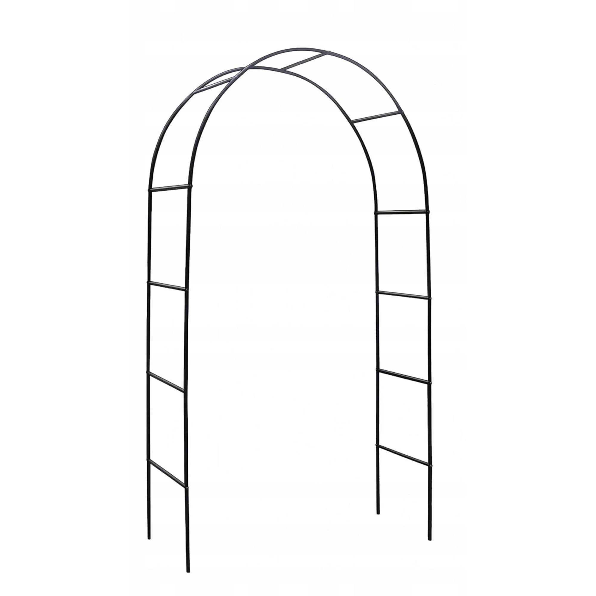 ROSENBOGEN Gartenpergola - Schwarz, Metall (140/240/38cm) - KRUMAD