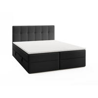 DOPPELBETT Oreno Royal 180x200 cm, Schwarz - Schwarz, Textil (180/200cm) - Fedve