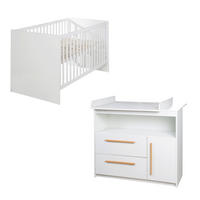 BABYZIMMER-SET Lilo 2-teilig - Weiß, Holzwerkstoff (117.5/144cm) - Roba