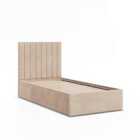 POLSTERBETT MIT KOPFTEIL 90x200 ohne Bettkasten POLLA, Beige - Creme, Textil (90/200cm) - Mebligo