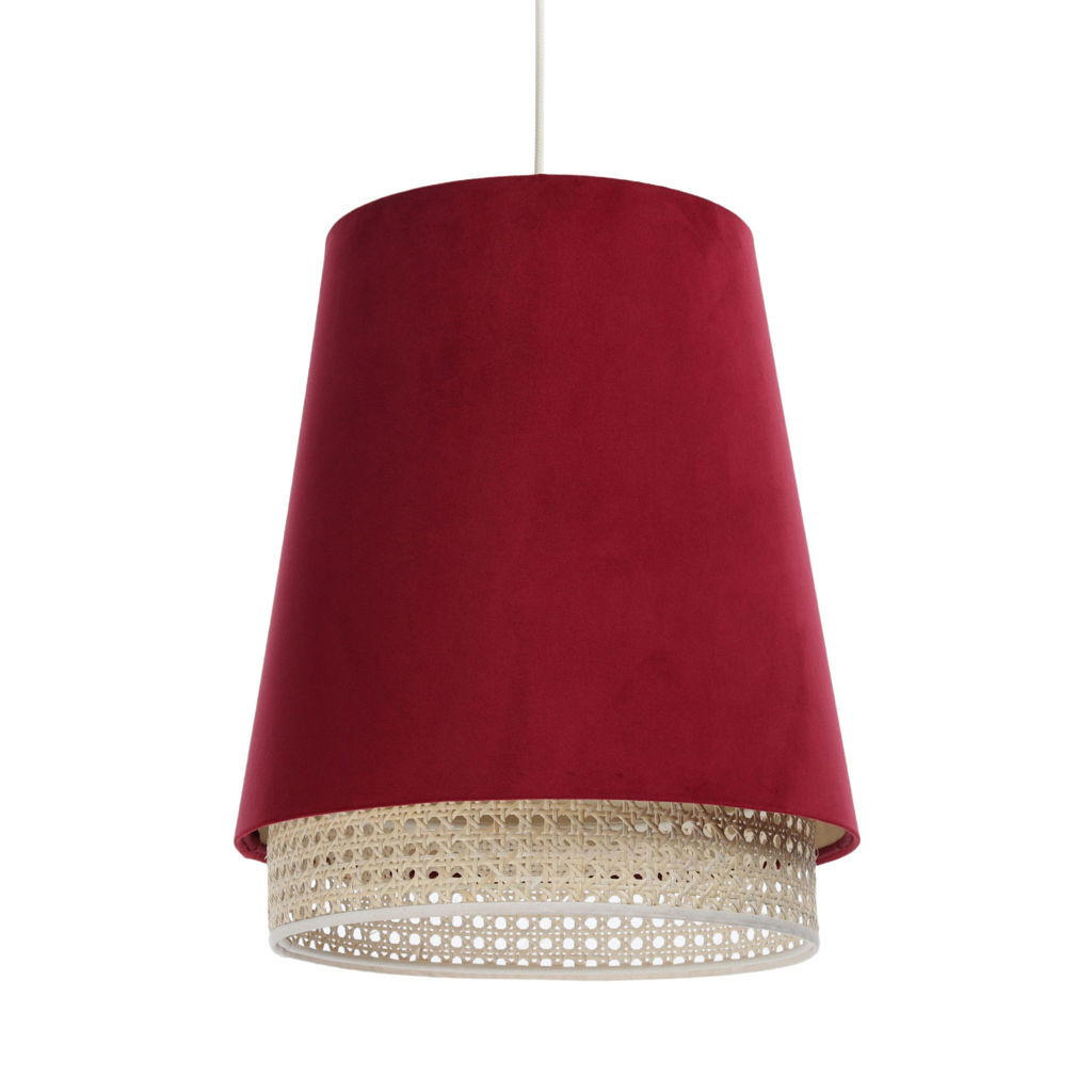 HÄNGELEUCHTE Rot 35/42 cm - Beige/Rot, Kunststoff (35/1.3/42cm) - ONZENO