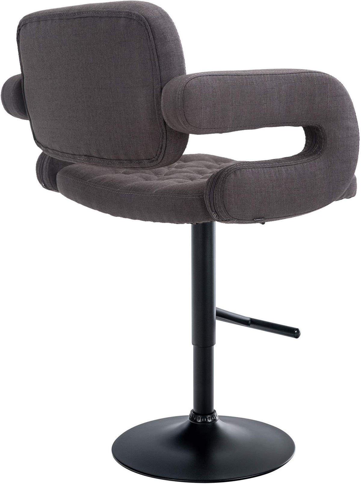 BARHOCKER Stoff dunkelgrau - Dunkelgrau/Schwarz, Textil/Metall (62/103/55cm) - CLP