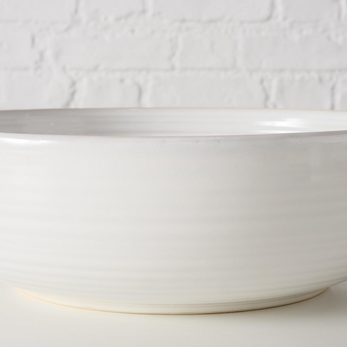KERAMIKSCHÜSSEL Jonah Ø 29 cm - Weiß, Keramik (29.3cm) - Boltze Home