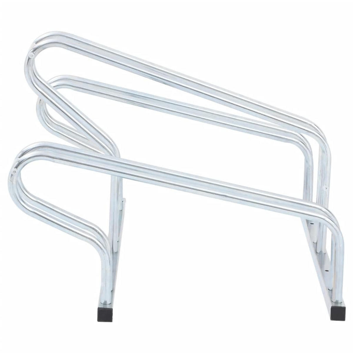 FAHRRADSTÄNDER Für 3 Fahrräder Freistehend Verzinkter Stahl - Silberfarben, Metall (41/42/73.5cm) - vidaXL